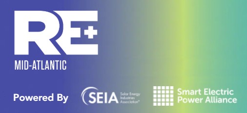 Image of RE+ logo and sponsor logos